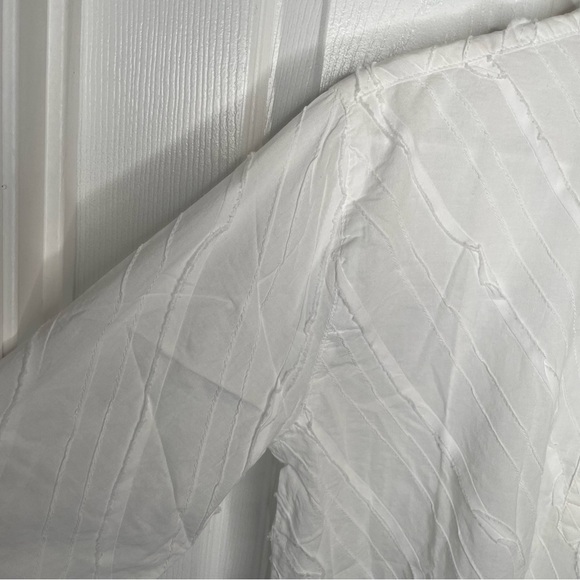 Sundance Catalog White Cotton “Snow Cloud" Top Textured Boho Prairie Oversized S - Picture 5 of 9